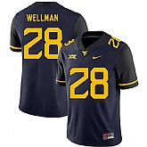 West Virginia Mountaineers 28 Elijah Wellman Navy College Football Jerseys Dzhi,baseball caps,new era cap wholesale,wholesale hats